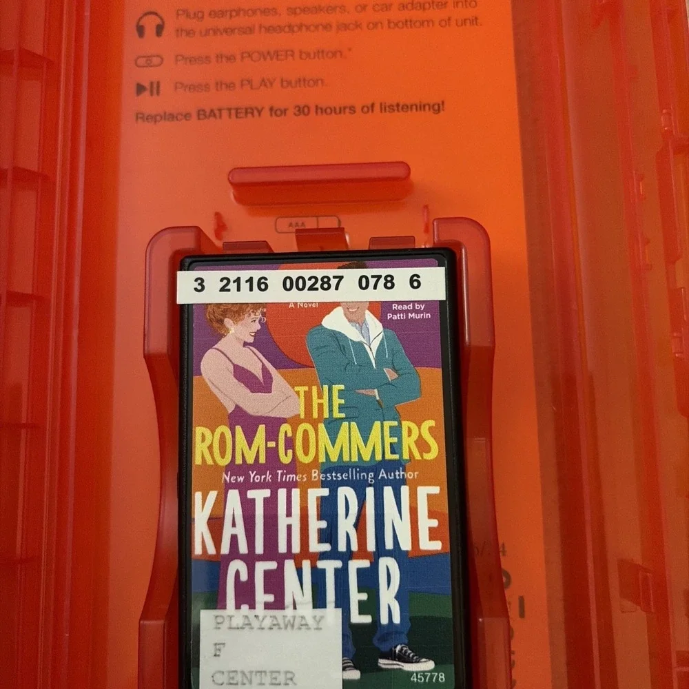Playaway Audiobook Ex Library -  The Rom-Commers  By Katherine Center